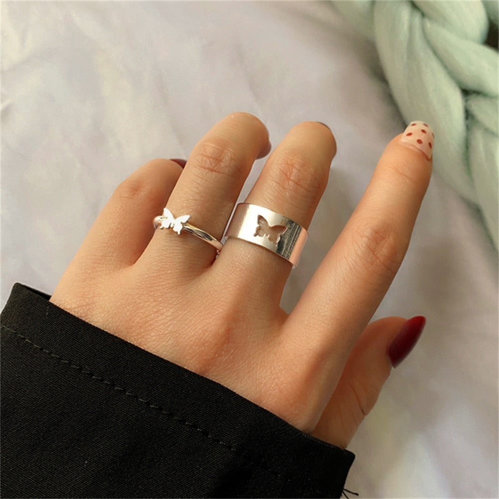 FNIO Bohemian Gold Chain Rings Set For Women Fashion Boho Coin Snake Moon Rings Party 2021 Trend Jewelry Gift