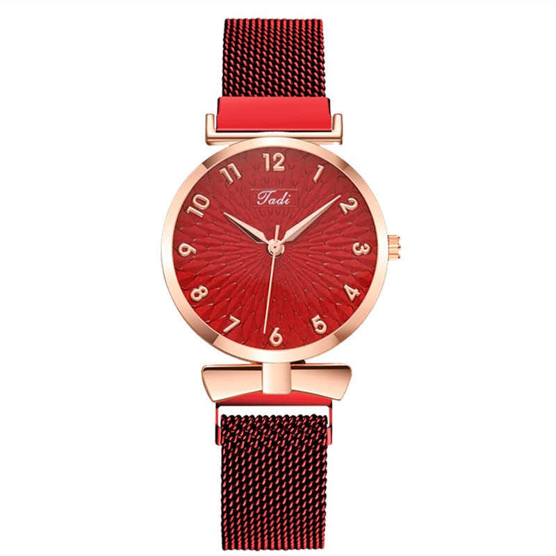 Luxury Women Watches 6pcs Set Elegant Female Wristwatches Magnetic Mesh Band Rose Woman Watch Bracelet montre femme reloj mujer