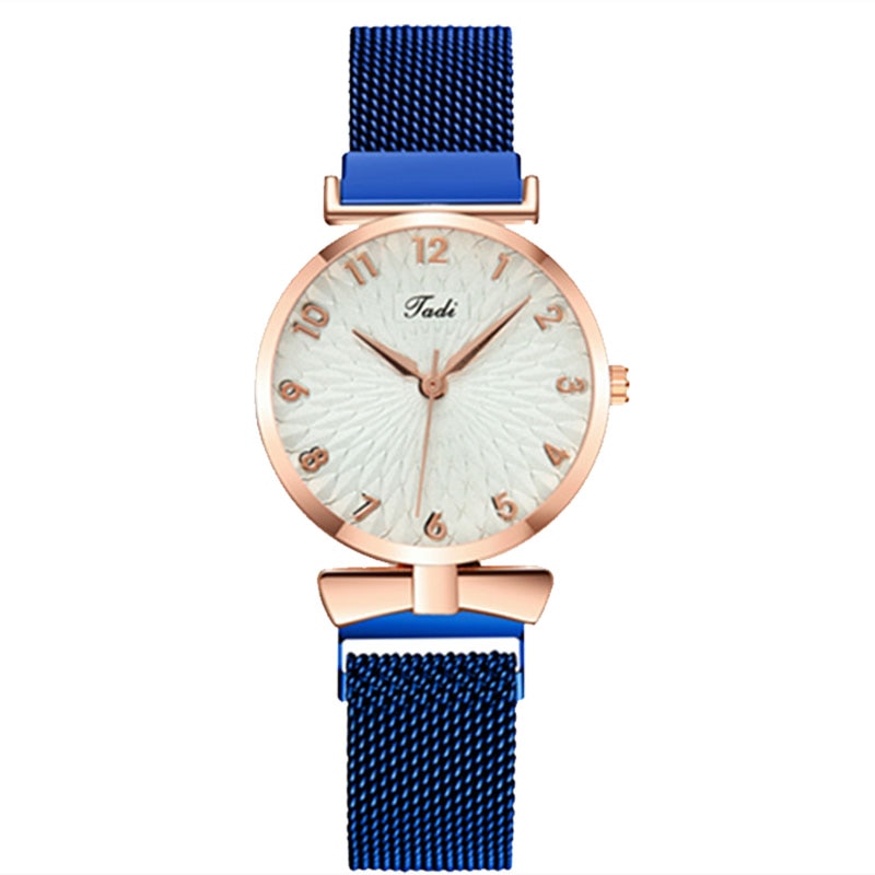 Luxury Women Watches 6pcs Set Elegant Female Wristwatches Magnetic Mesh Band Rose Woman Watch Bracelet montre femme reloj mujer