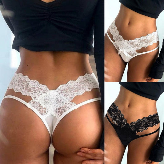 Sexy Women's Lace Panties Seamless Underwear Hollow Out Thongs Low Waist Woman Lingerie G-String Comfort Lady Briefs