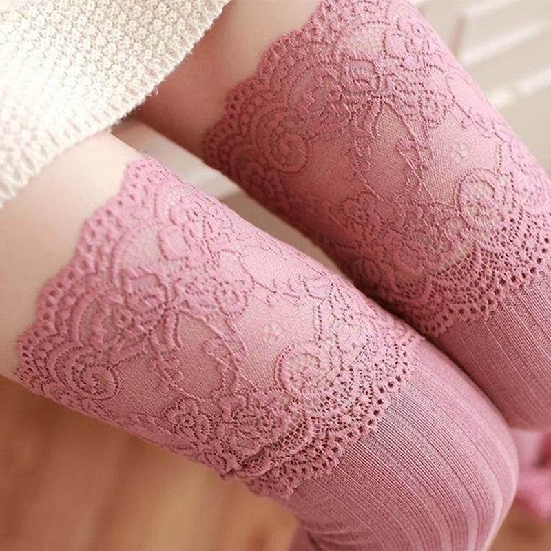 Women Socks Stockings Warm Thigh High Over The Knee Socks Long Cotton Lace Up Stockings Medias Sexy Stockings