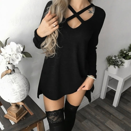 Hot SaleNew S-2XL Sexy Hollow Out Chest Peplum Dress Women Lades Cutout Bandage Tunic Club Dress