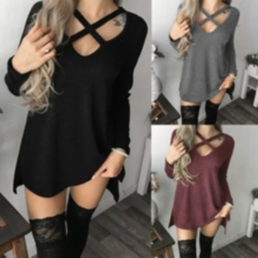 Hot SaleNew S-2XL Sexy Hollow Out Chest Peplum Dress Women Lades Cutout Bandage Tunic Club Dress