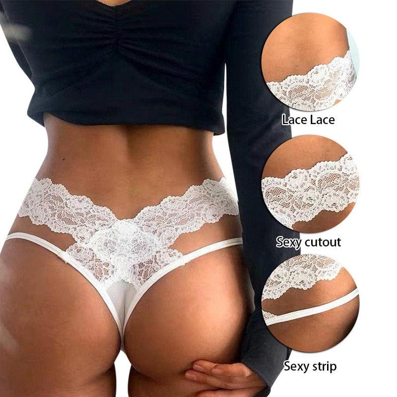 Sexy Women's Lace Panties Seamless Underwear Hollow Out Thongs Low Waist Woman Lingerie G-String Comfort Lady Briefs