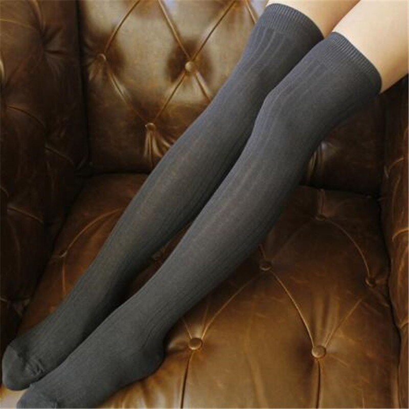 Women Socks Stockings Warm Thigh High Over The Knee Socks Long Cotton Lace Up Stockings Medias Sexy Stockings