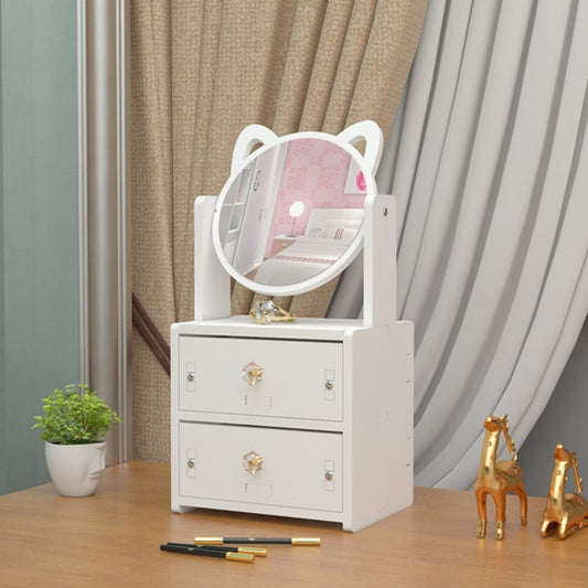 Decorative Mirror Portable Mirror Girl Desktop Dressing Mirrors Student Dressing Table Simple Mirrors With Storage Box