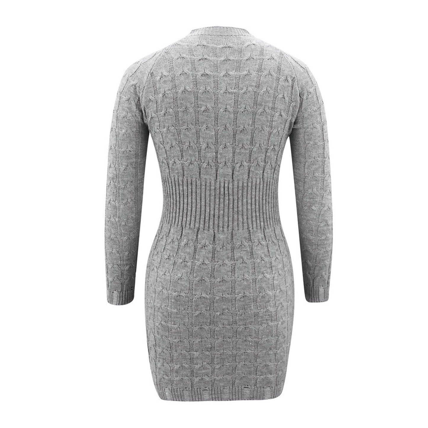 Elegant Solid Color Knitted Mini Dress Women Autumn Winter Long Sleeve Warm Sweater Dress Slim Party Pencil Dresses Vestidos