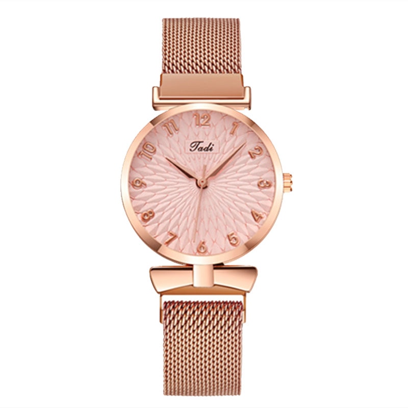 Luxury Women Watches 6pcs Set Elegant Female Wristwatches Magnetic Mesh Band Rose Woman Watch Bracelet montre femme reloj mujer