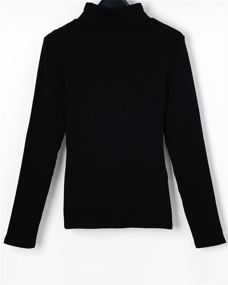 Women Sexy Hollow Out Slim Fit Long Sleeve Casual Round Neck Shirt Solid Black Tops Blouse