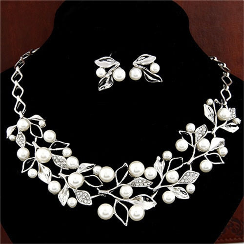 ZOSHI Fashion Pearl Jewelry Sets For Women African Beads Jewelry Set Gold Wedding Crystal Bridal Dubai Necklace Jewelery Costume