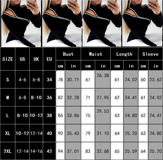 Womens Loose Sweatshirt Long Sleeve Hollow Out Patchwork Fashion Sexy Tee Jumper Shirt Ladies Plain Tops y2k