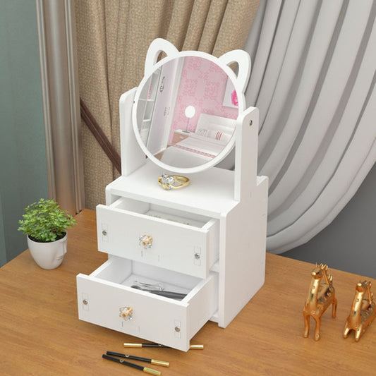 Decorative Mirror Portable Mirror Girl Desktop Dressing Mirrors Student Dressing Table Simple Mirrors With Storage Box