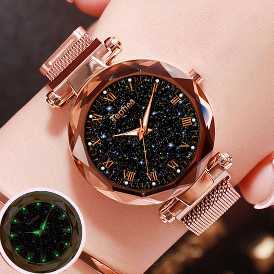 2021 Ladies Wrist Watch Starry Sky Magnetic Women Watch Luminous Luxury Waterproof Female Watch For relogio feminino Reloj Mujer